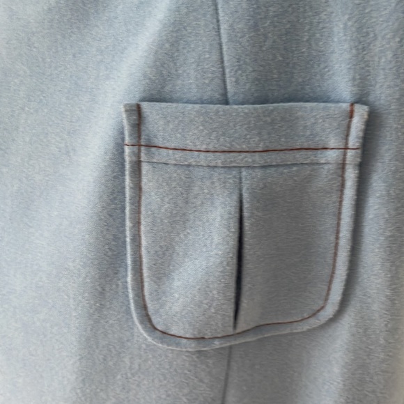 Etcetera Skirts Etcetera Sky Blue Pencil Skirt With Flare Hems At